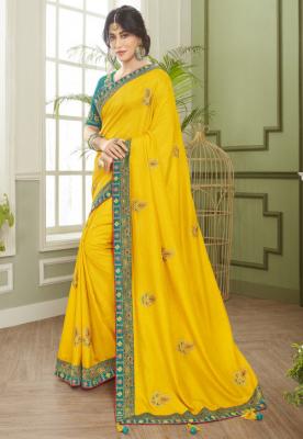 Art Silk Saree in Mustard